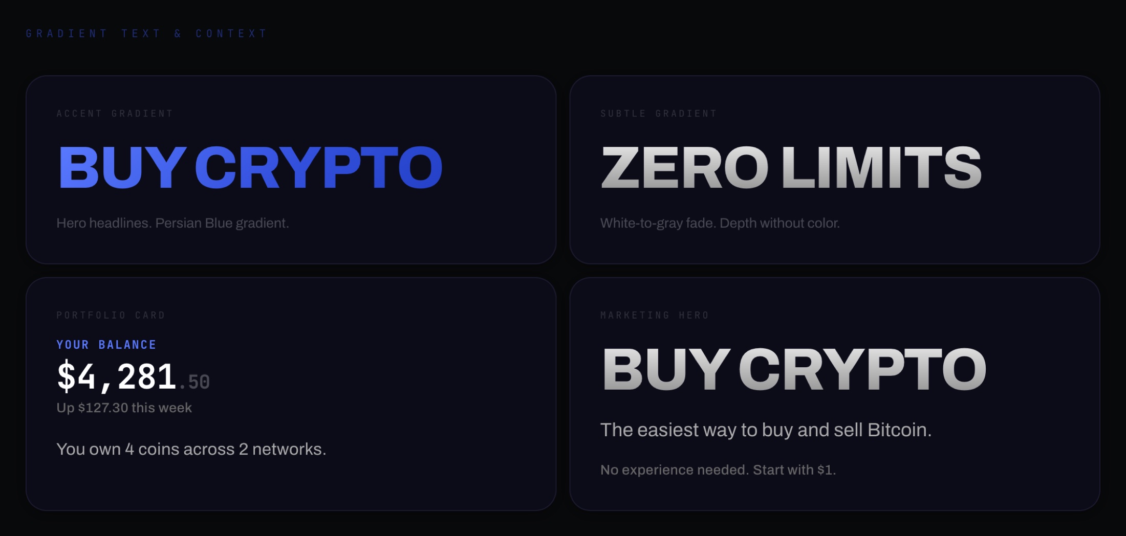 Gradient display type, used in context